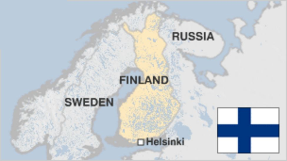 The economic and political development of Finland Political development: An image of a map showing Finland with the Finnish flag in the lower right