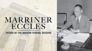 Image of Marriner Eccles, the Fed chairman who negotiated the Fed-Treasury accord of 1951 on behalf of the Fed